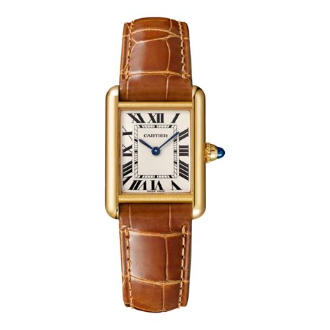 cartier tank gold 18k|cartier 18k gold watch models.